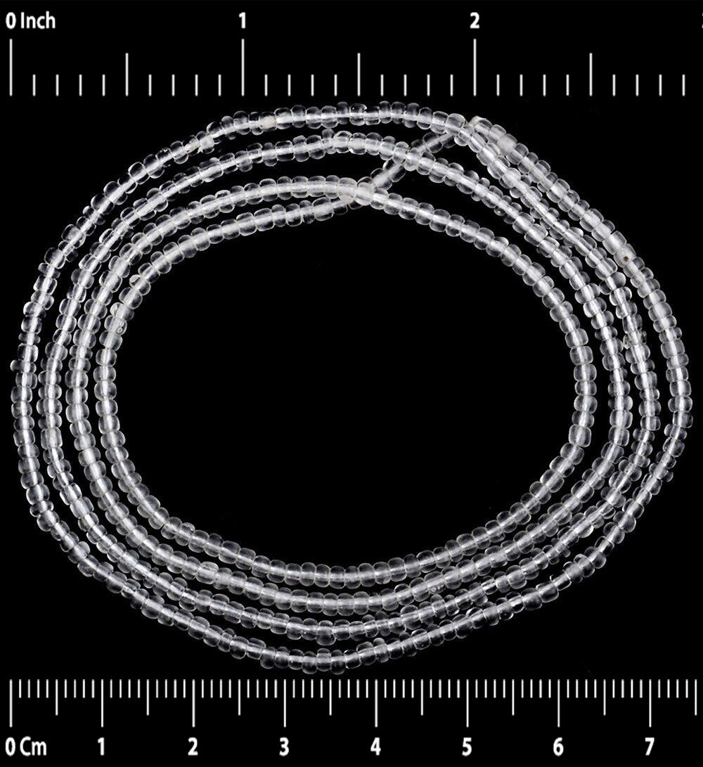 Unique 2 mm Translucent Old Venetian Seed Beads Strand – Excellent Condition