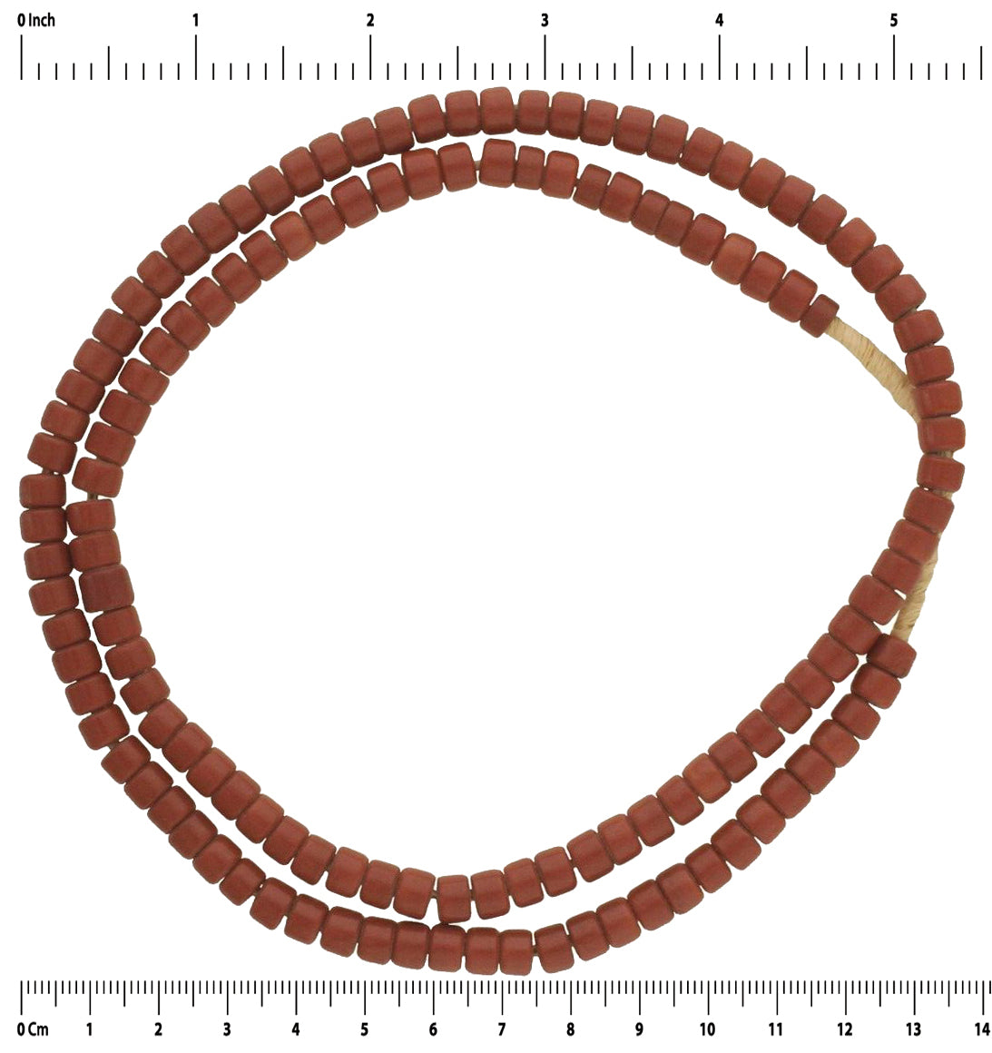 Old Czech Tile Glass Trade Beads, Bohemian African Beads - close-up