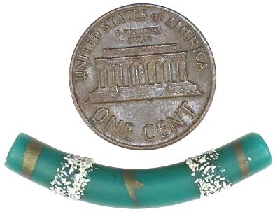 Vintage Elbow Czech Glass Trade Bead - African & Bohemian Gem - alternate view