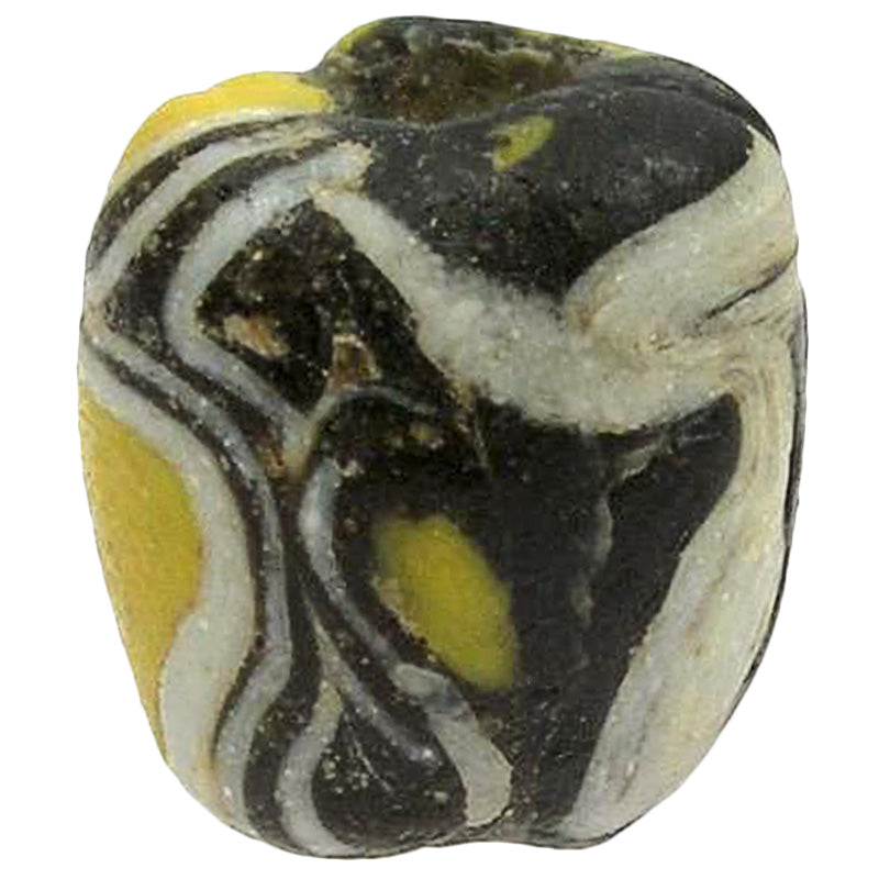 Antique Fustat Islamic Folded Glass Bead - 12Th Century Relic