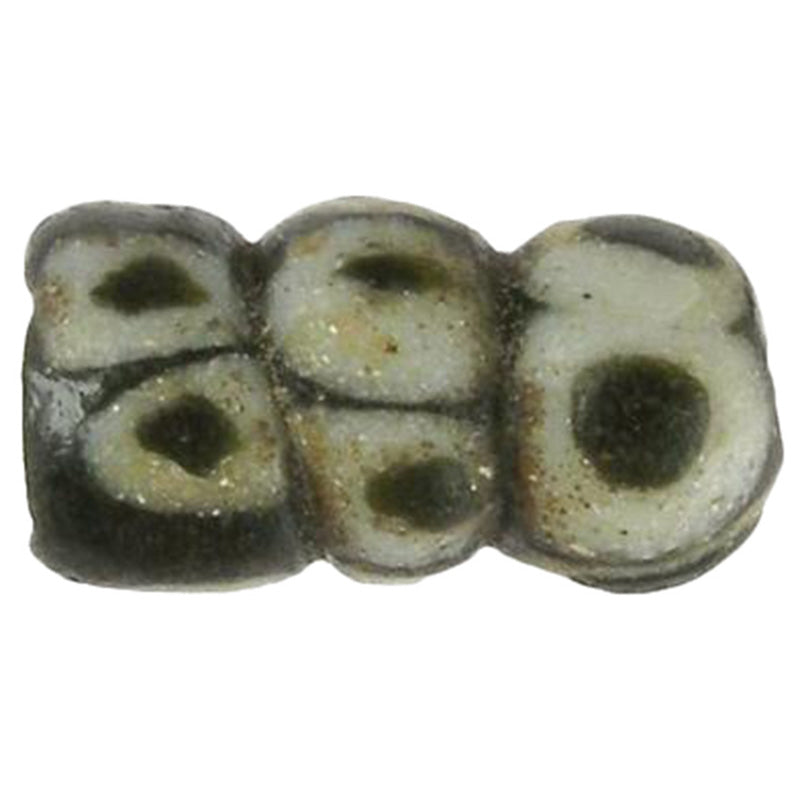 Rare Antique Islamic Eye Glass Bead From Fustat, Egypt - 12Th Century - close-up