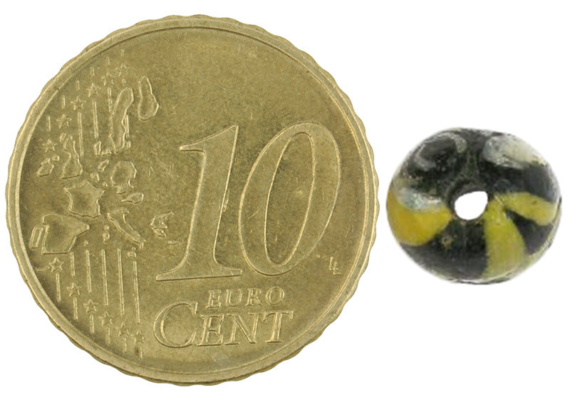 Antique Fustat Islamic Folded Glass Bead - 12Th Century Relic - zoomed-in detail