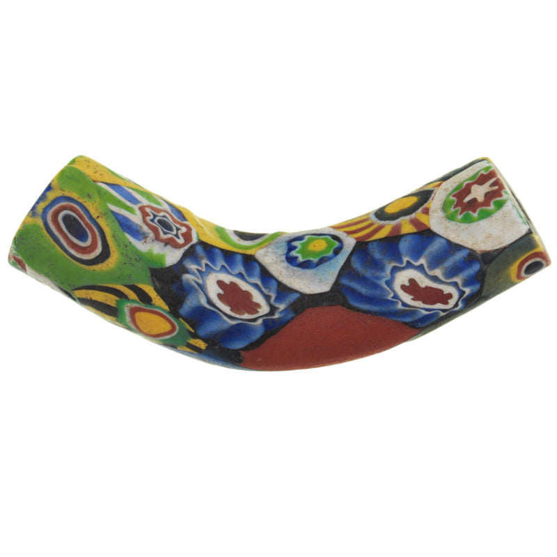 Rare Large Venetian Multimurrine Millefiori Mosaic Glass Trade Bead - Antique African Trade