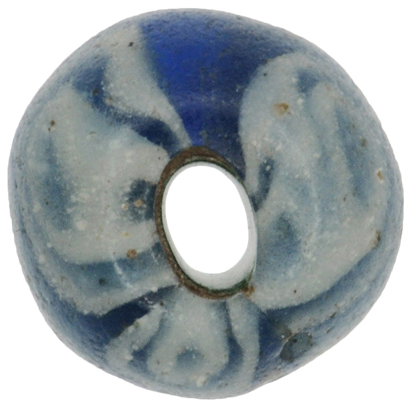 Ancient Fustat Mosaic Glass Bead, 12Th Century Islamic Bead - close-up