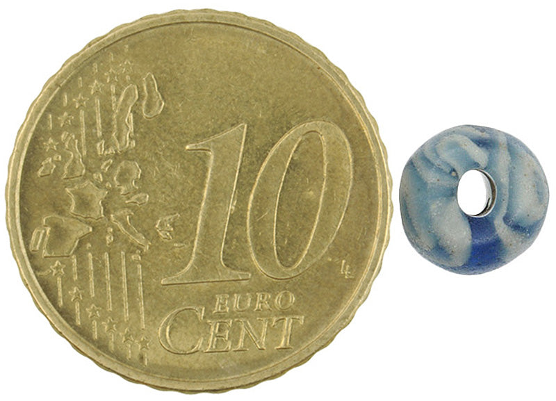 Ancient Fustat Mosaic Glass Bead, 12Th Century Islamic Bead - zoomed-in detail
