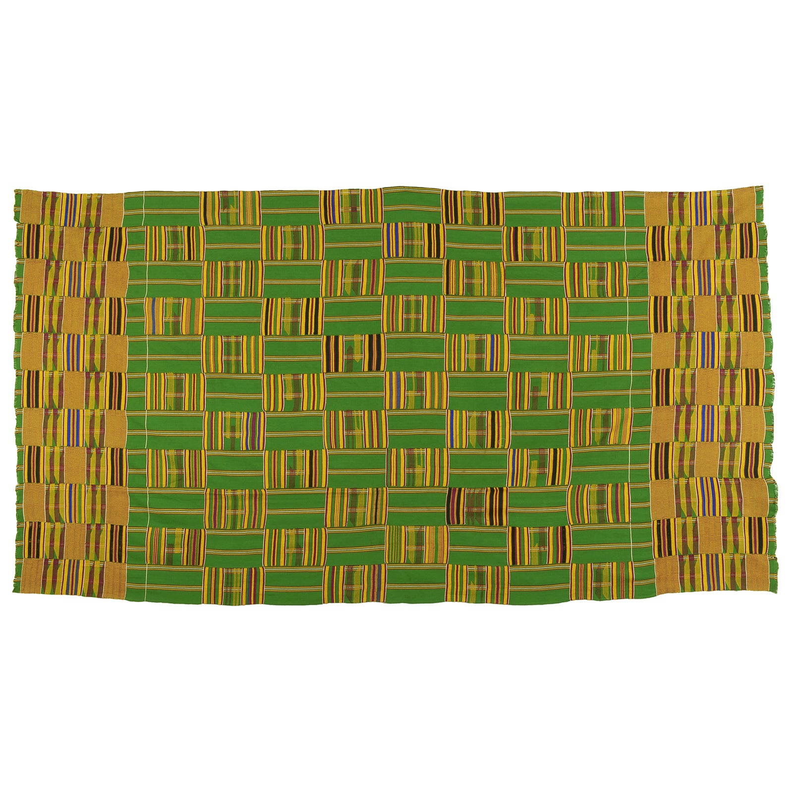 Vintage Handwoven Ashanti Kente Cloth – 1970s Ghana Textile