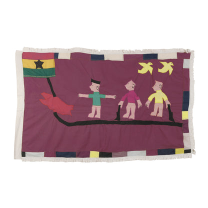 Authentic Asafo Flag – 159 × 101 cm Fanti War Flag from Ghana