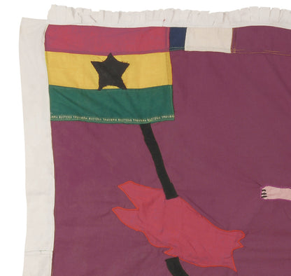 Authentic Asafo Flag – 159 × 101 cm Fanti War Flag from Ghana