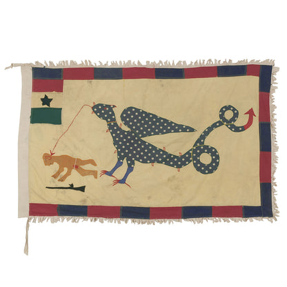 Authentic 54½″×34″ Ghana Asafo Flag – Traditional Fante War Frankaa