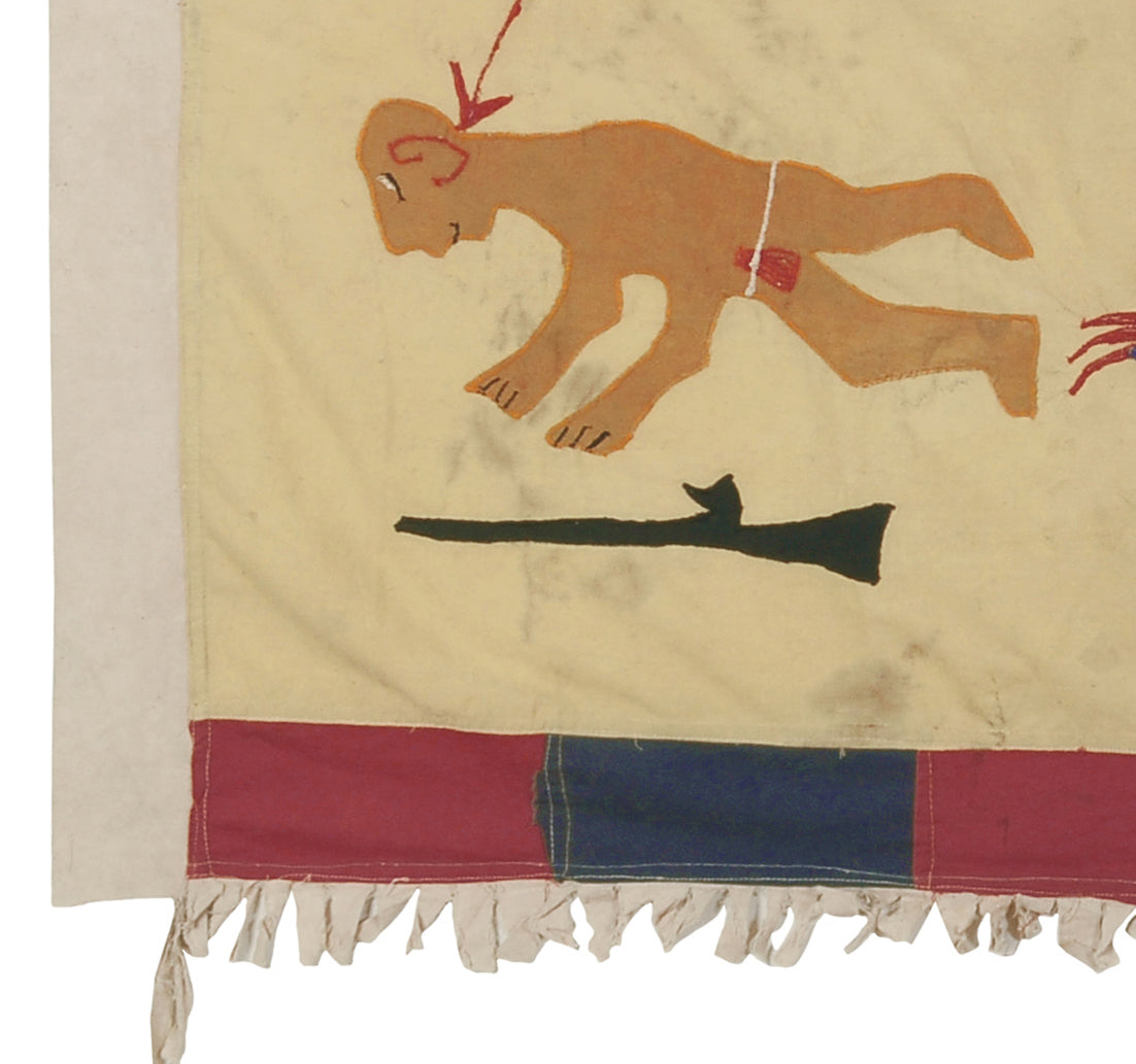 Authentic 54½″×34″ Ghana Asafo Flag – Traditional Fante War Frankaa