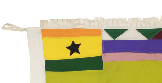 Traditional Ghanaian Asafo Flag - Authentic Symbol Of Fante African Heritage - alternate view