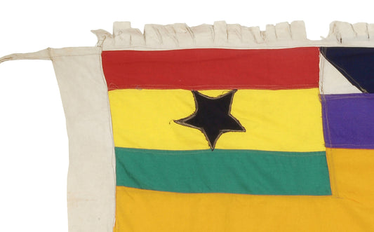 Authentic Asafo Frankaa Flag - A Masterpiece Of Fante African Art From Ghana - alternate view