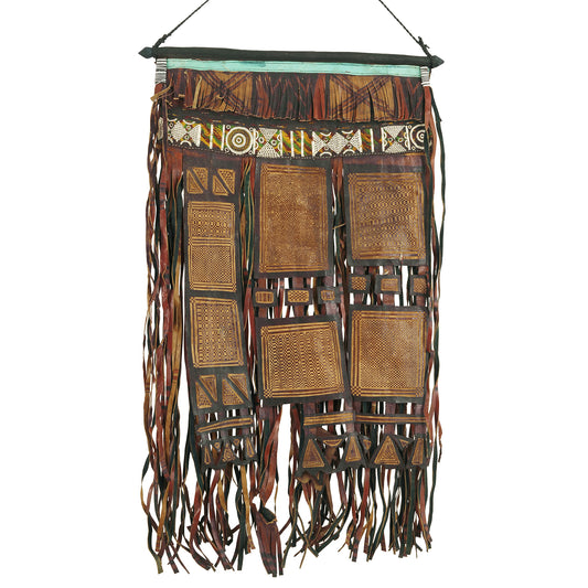 Vintage African Tuareg Leather Tent Panel Mali Niger Sahara Desert
