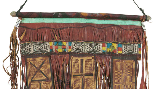 Tuareg Leather Tent Panel African Decoration Mali Niger Sahara - alternate view