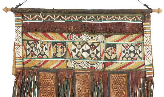 Authentic Old Tuareg Leather Panel From Niger A Fusion Of Tradition And Artistry - alternate view