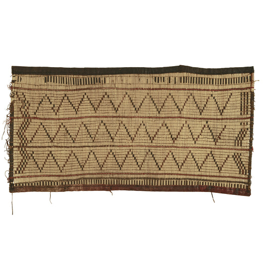 Authentic Nomad Tuareg Straw and Leather Mat – Handcrafted Sahara