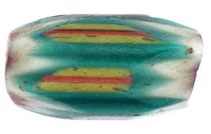 Antique Green 4-Layer Chevron Bead - Venetian Glass, 15X8Mm - alternate view