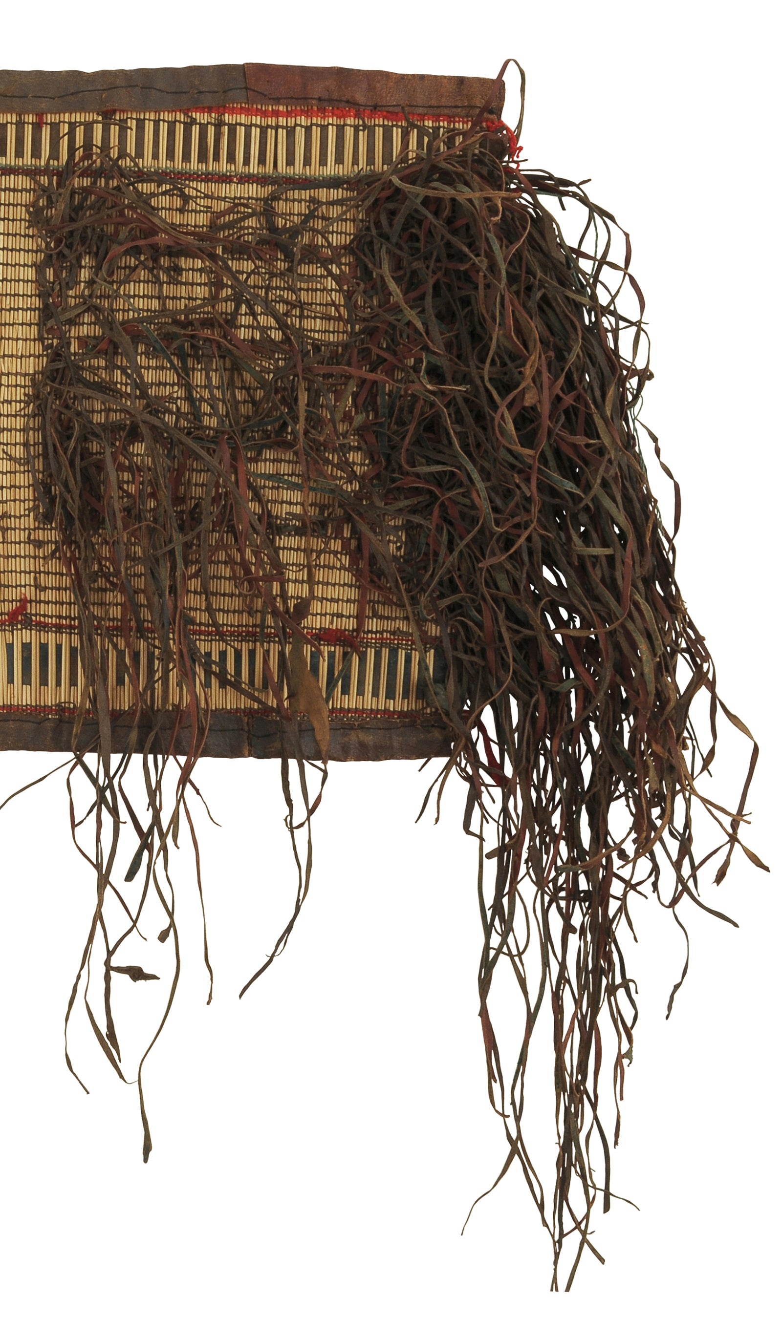 Handcrafted Tuareg Straw & Leather Mat – Nomad Ethnic Décor