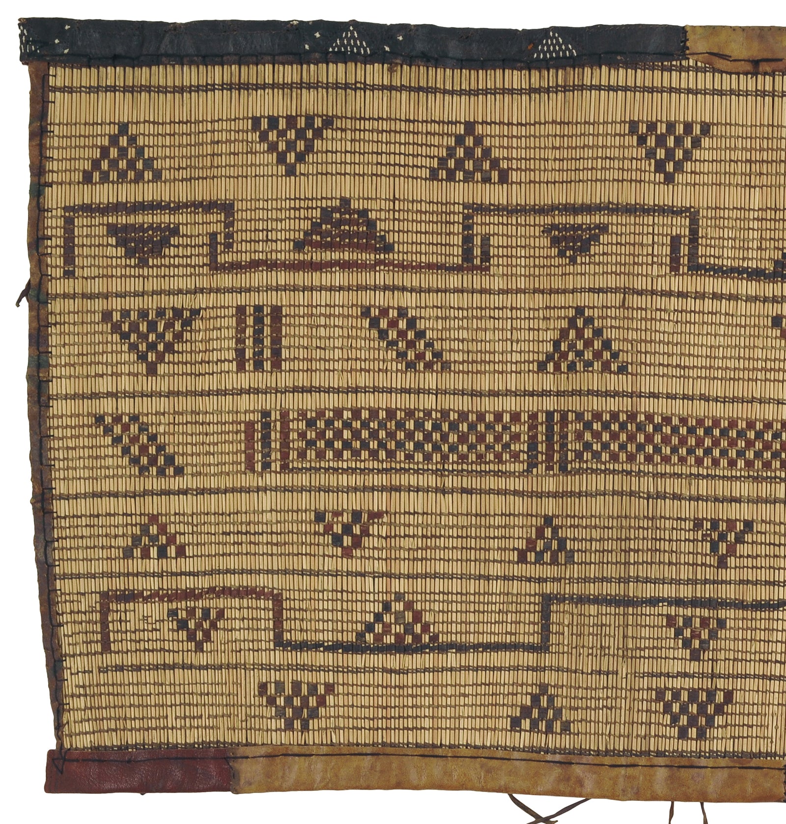 Nomad Tuareg Straw & Leather Mat – Ethnic Hand‑Made Heritage