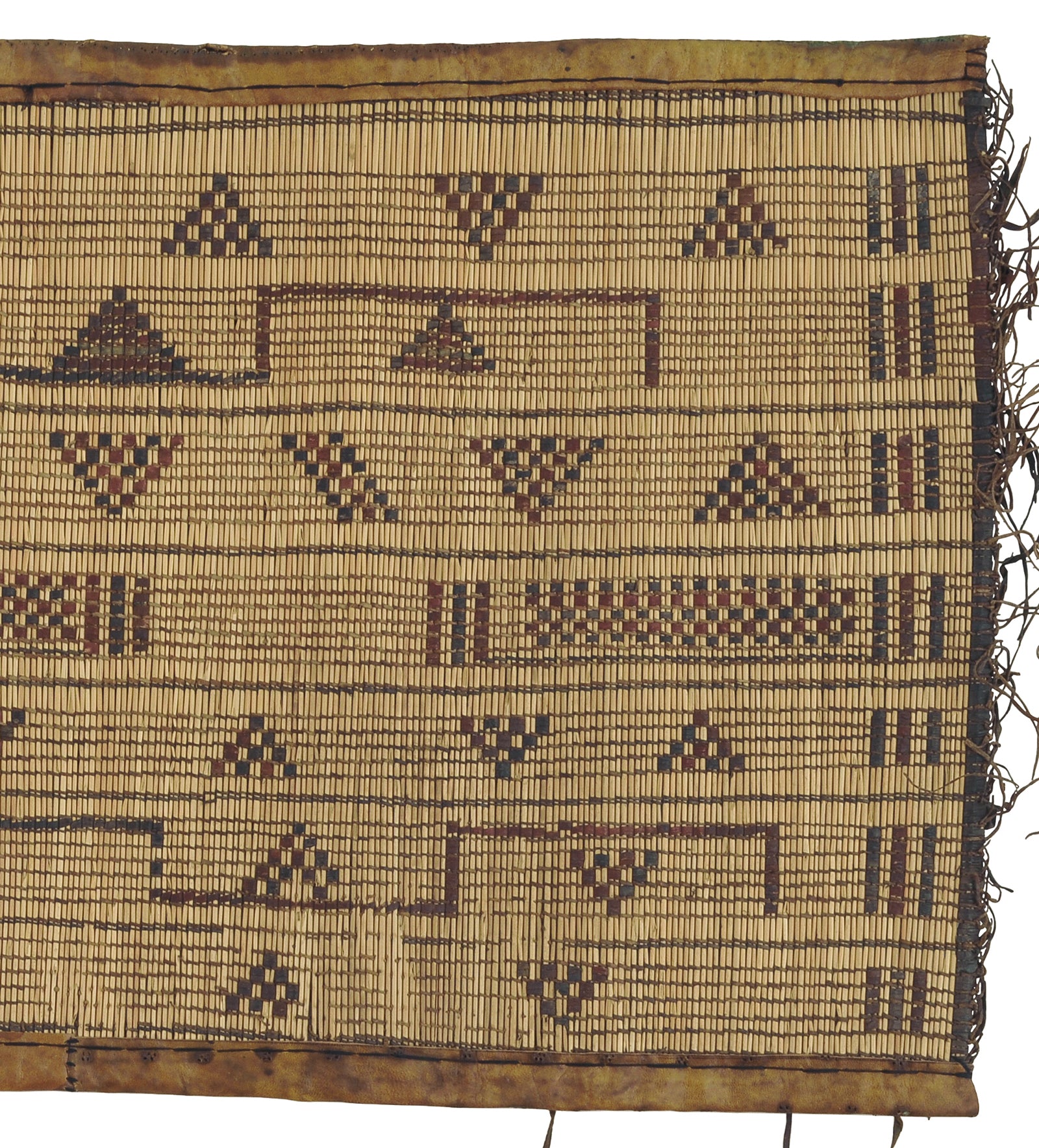 Nomad Tuareg Straw & Leather Mat – Ethnic Hand‑Made Heritage