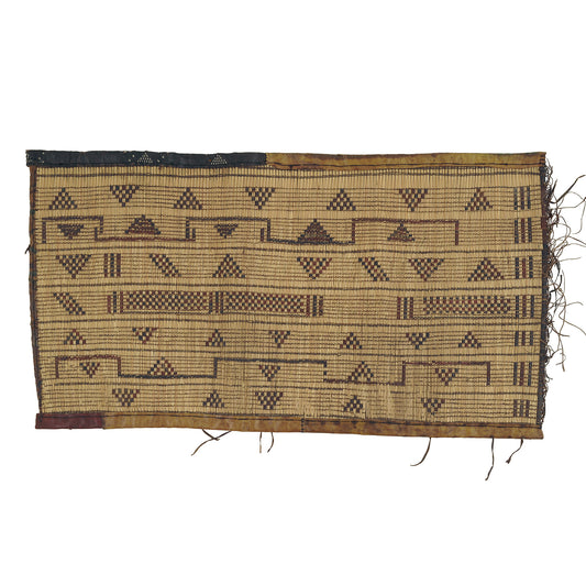 Nomad Tuareg Straw & Leather Mat – Ethnic Hand‑Made Heritage