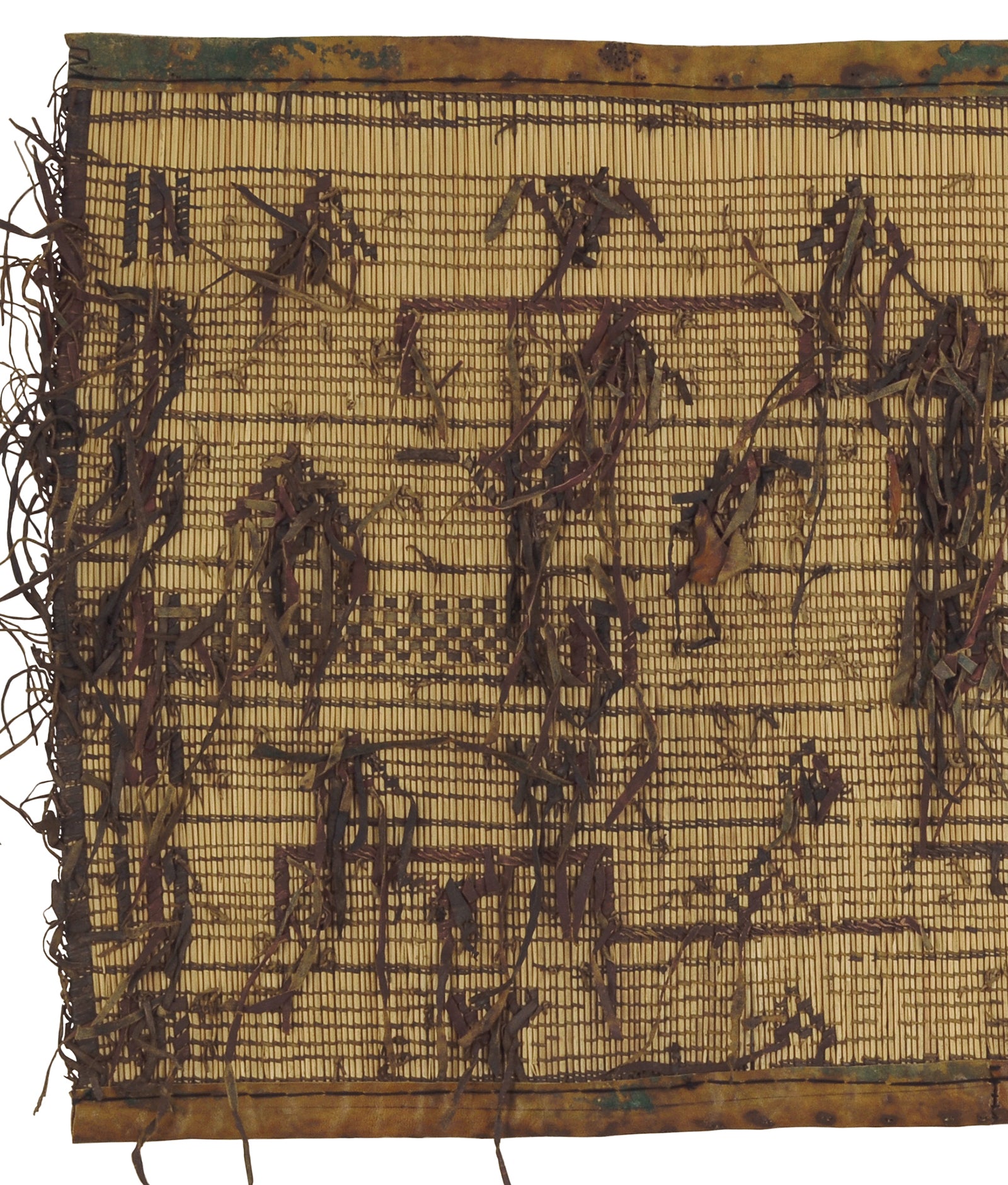 Nomad Tuareg Straw & Leather Mat – Ethnic Hand‑Made Heritage