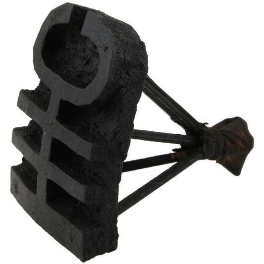 Akoben Symbol Adinkra stamp block African Ghana Akan cloth textile