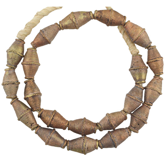 Handmade African Brass Beads From Ghana - Large Size Lost Wax Beads
