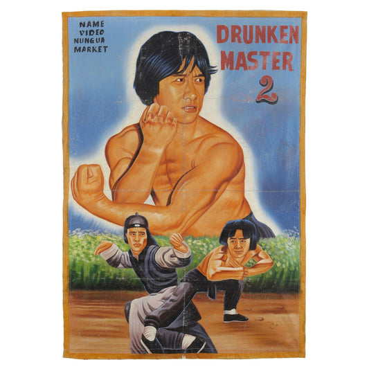 Drunken Master 2 Movie Poster - Hand Painted In Ghana