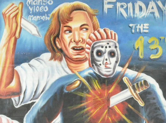 Friday The 13Th Horror Movie Poster - Authentic Ghanaian Hand-Painted Art - alternate view