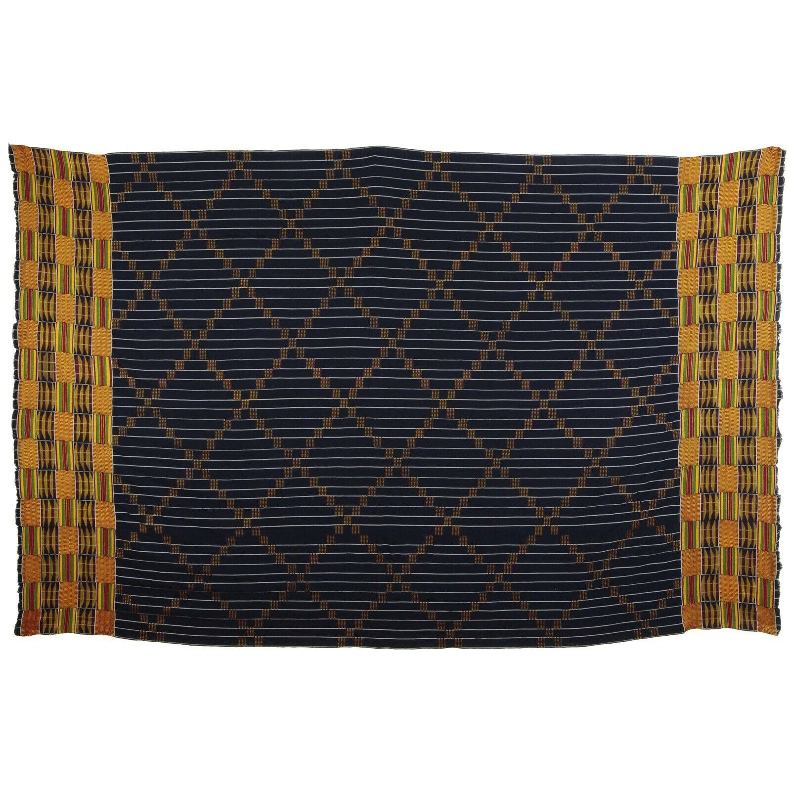 Handwoven Ashanti Kente Cloth – Vintage Woman Size 1970s