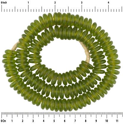 African Trade Beads - Ghanaian Recycled Glass Annular Beads - zoomed-in detail