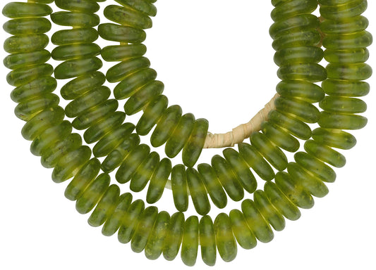 African Trade Beads - Ghanaian Recycled Glass Annular Beads - alternate view