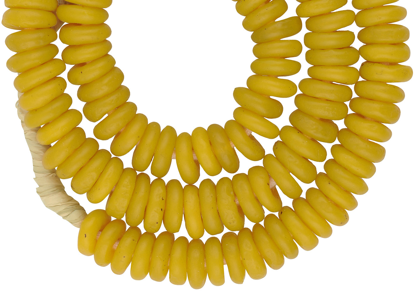 African Trade Beads - 11Mm Ghana Glass Beads, Recycled - close-up