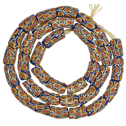 Fancy Powder Glass Trade Beads - Ghanaian Krobo Glass Beads, 10Mm