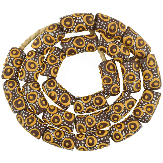 African Trade Beads: Fancy Powder Glass Beads From Ghana