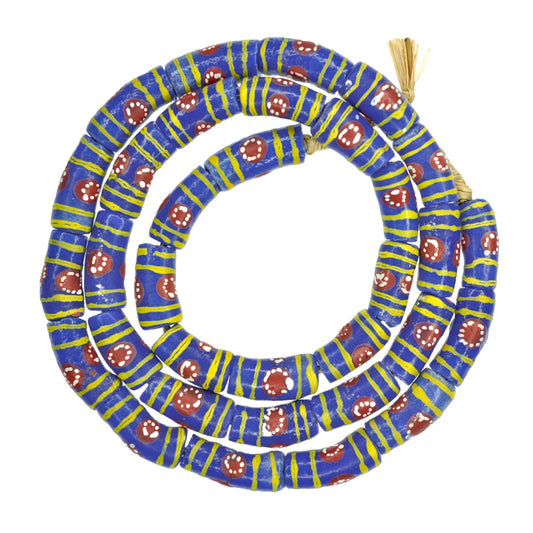 New African Trade Beads - Fancy Krobo Powder Glass Beads (8-9Mm)