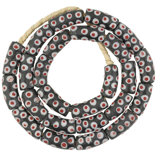 African Trade Beads: Fancy Krobo Glass Beads 10Mm - Ghana Made