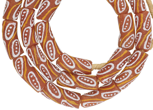 Handmade Ghana Glass Beads - 23 3/4" Strand - African Trade Beads - alternate view
