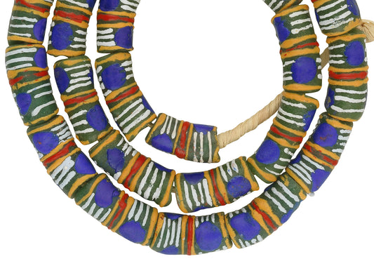 Elegant Ghanaian Krobo Powder Glass Beads - African Trade Beads - alternate view