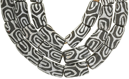 New 25" African Trade Beads - Fancy Recycled Powder Glass Beads - alternate view