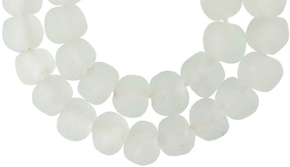 X-Large Translucent Recycled Krobo Glass Beads From Ghana, 20-22Mm - alternate view