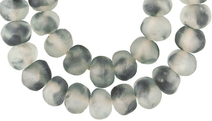 X-Large Multicolored Recycled Glass Beads - Handmade In Ghana - alternate view