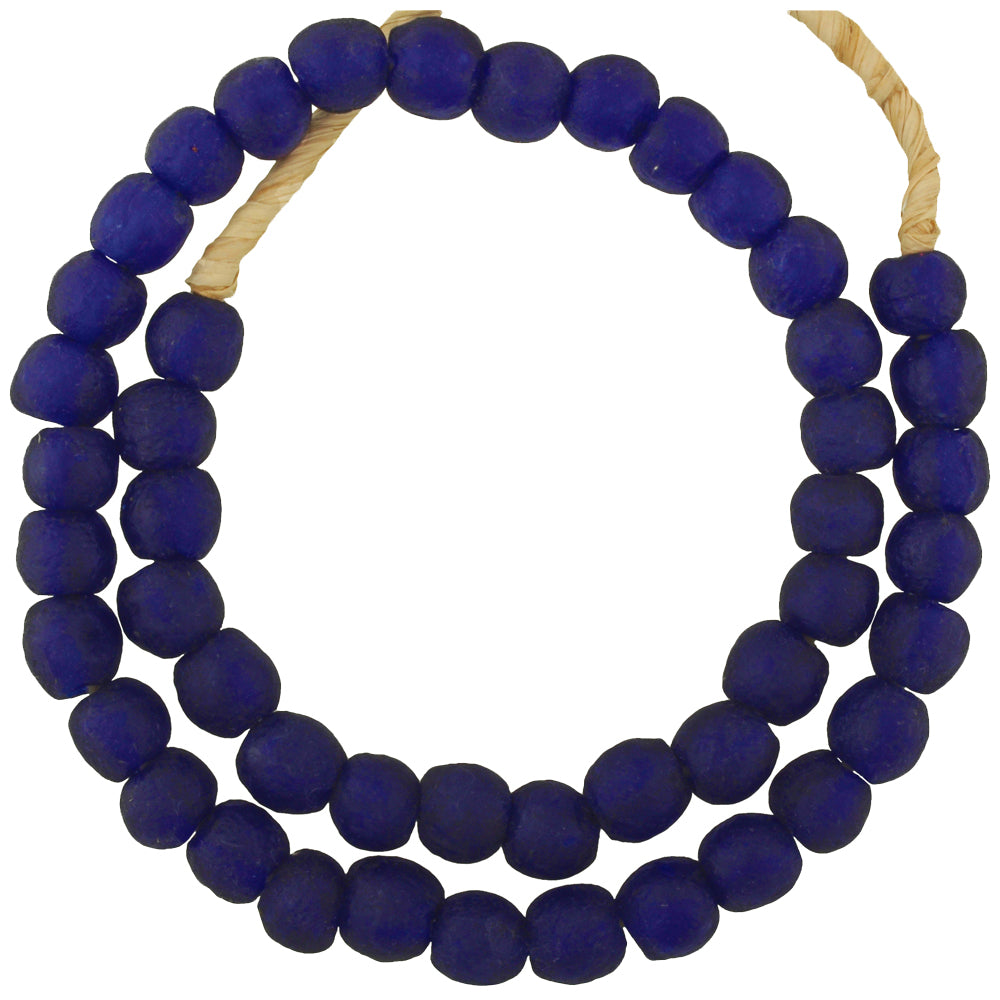 Translucent Krobo Glass Beads, 12-13Mm, Recycled African Trade Beads