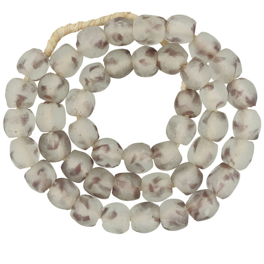 Translucent Recycled Krobo Glass Beads 22" Strand - 12-13Mm