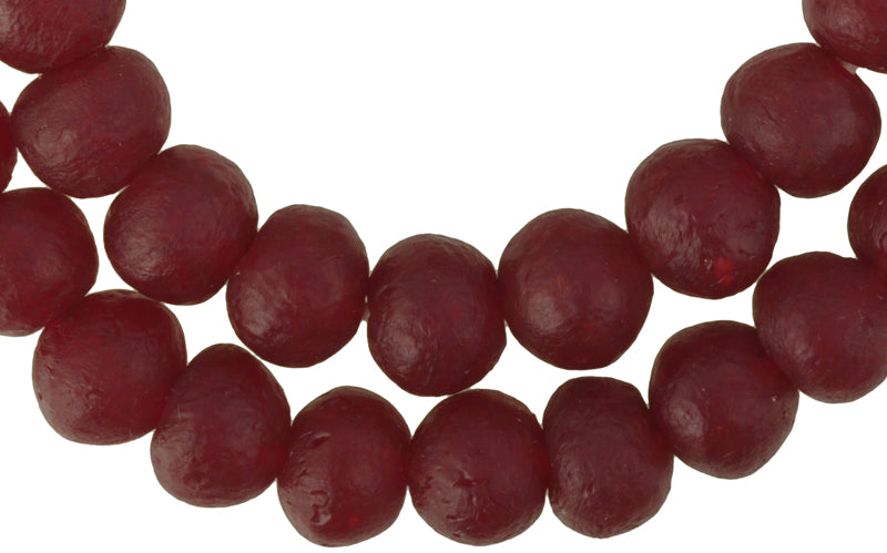 X-Large Translucent Krobo Glass Beads - Ghanaian Recycled Trade Beads - alternate view