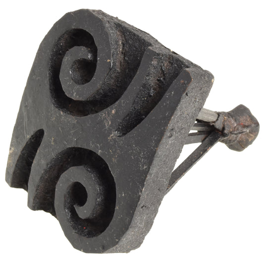 African Adinkra Symbol Stamp Block Ghana Ashanti Cloth Gyawu Atiko