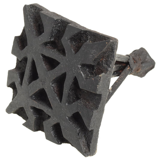 Adinkra Stamping Block Ashanti Ghana Authentic Akan Cloth Textile Fabric Art - alternate view