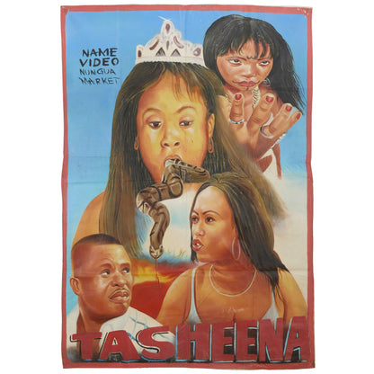 Authentic Tasheena Movie Poster - Hand-Painted In Ghana