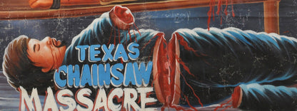 Hand-Painted 'The Texas Chainsaw Massacre' Movie Poster Ghana - close-up